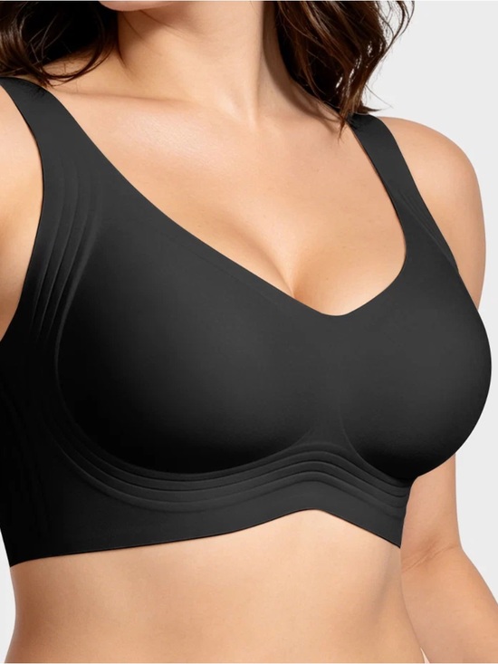 Shecurve Other - Shecurve Full-Coverage Wireless Pullover Bra Sz XL Black
